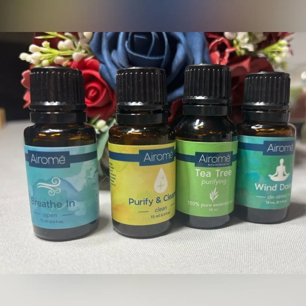 4 NEW Airome 100% Pure Therapeutic Grade Essential Oil Blends Size 15ml Soap Mak
